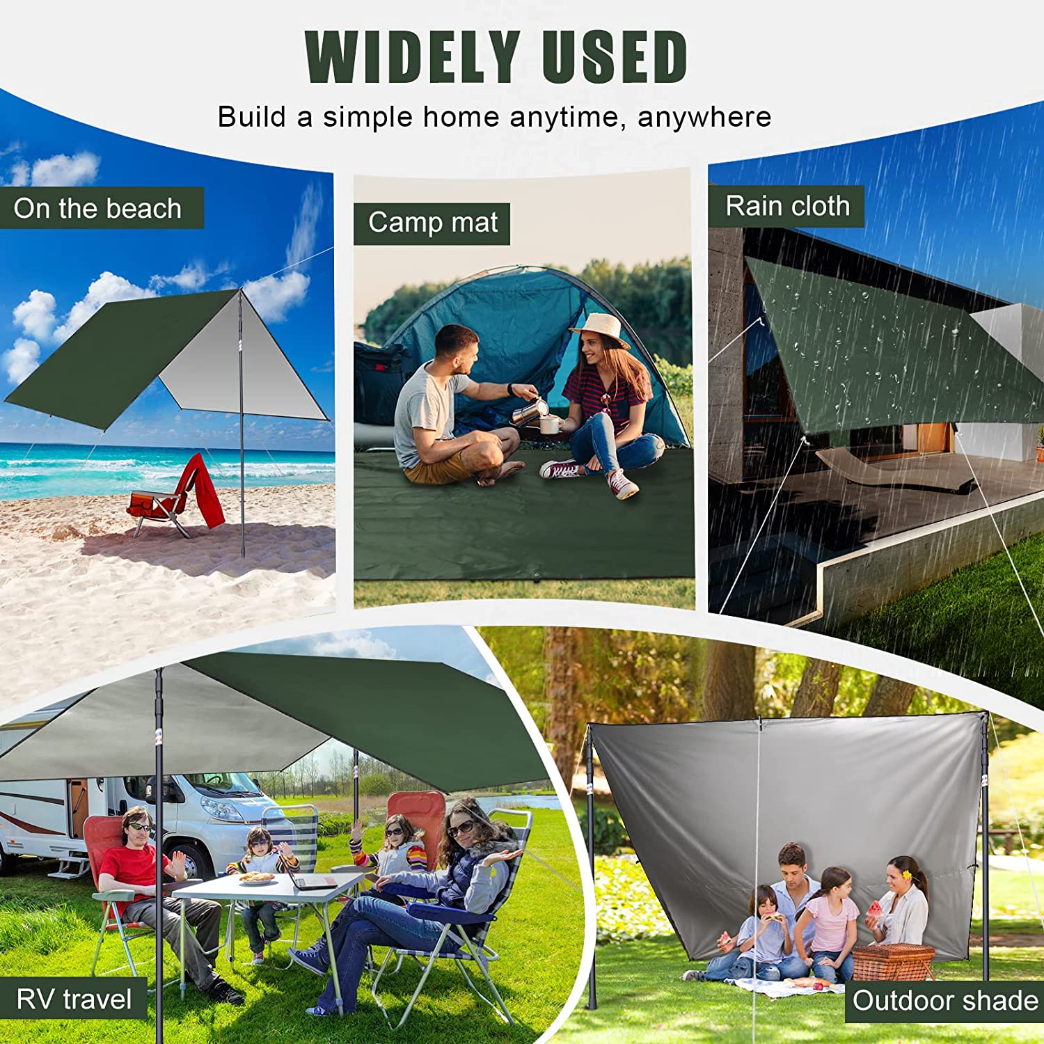 Lona de Acampamento Impermeáve - Hammock Rain Tarp avaliação e preço