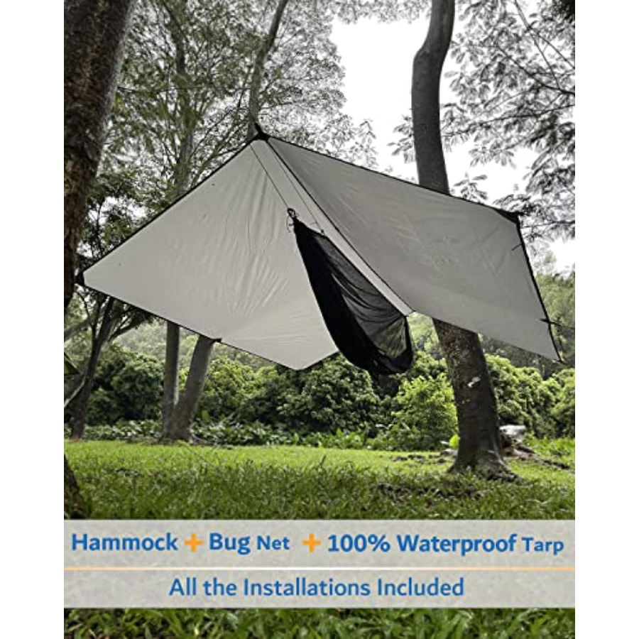 Rede de Camping Portátil com T - Hammock Rain Tarp avaliação e preço